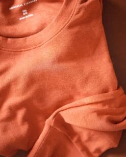 Ribbed Travel Sweatshirt in Warm Russet - Ultimate Comfort Lounge Top