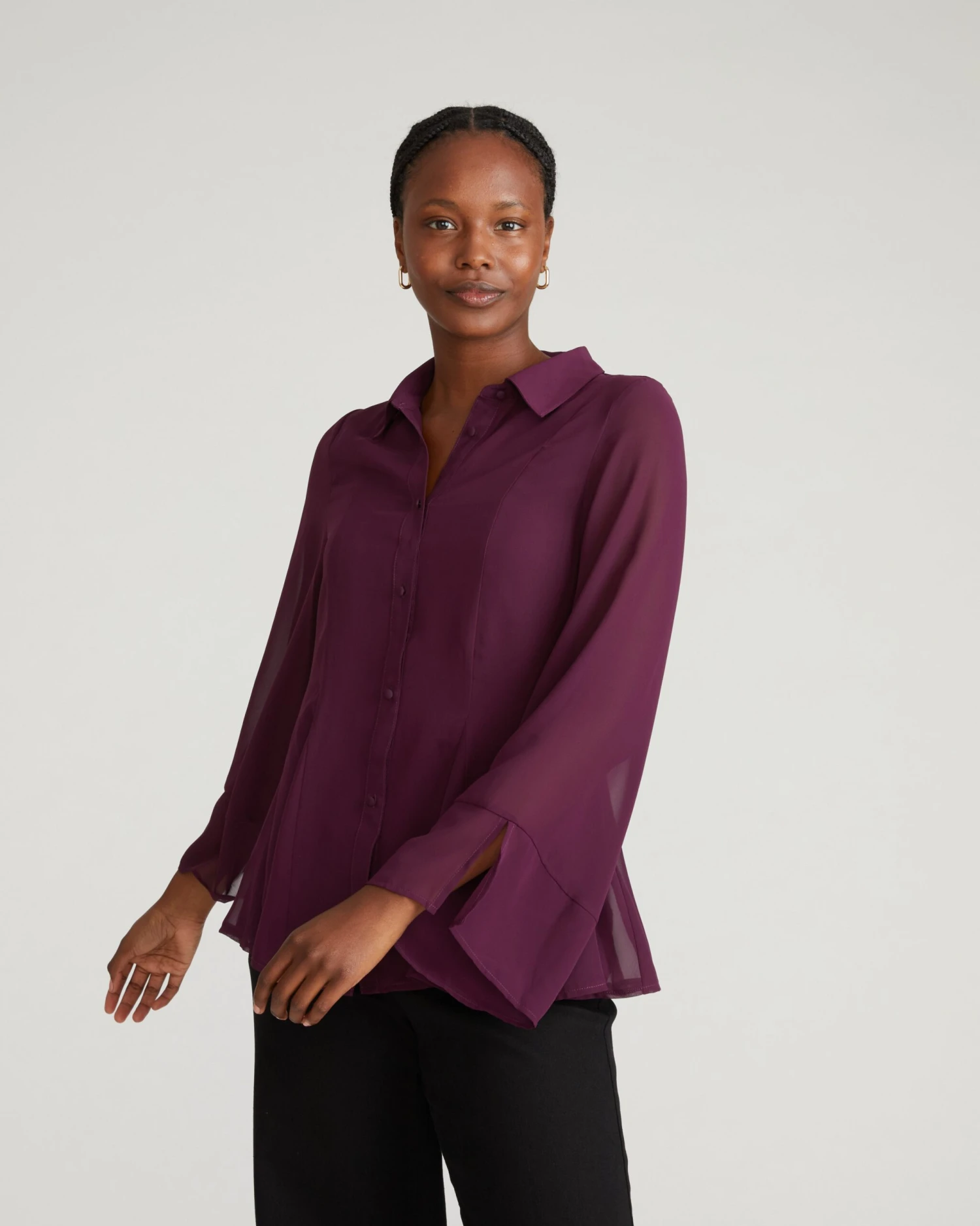 Chiffon Blouse - Gamay Elegant Lightweight Women's Top 7 Chiffon Blouse - Gamay Elegant Lightweight Women's Top - Image 5