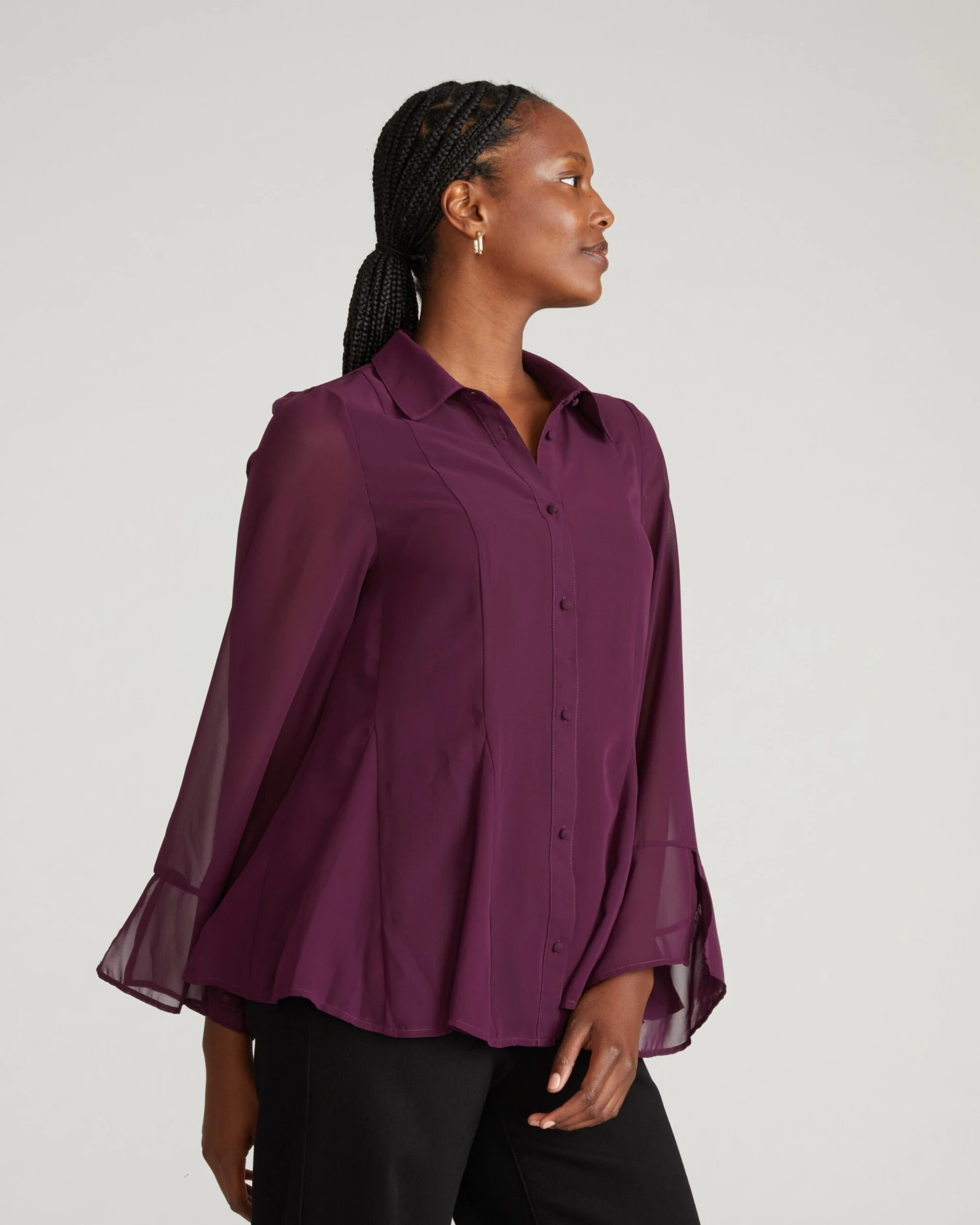 Chiffon Blouse - Gamay Elegant Lightweight Women's Top 9 Chiffon Blouse - Gamay Elegant Lightweight Women's Top - Image 7