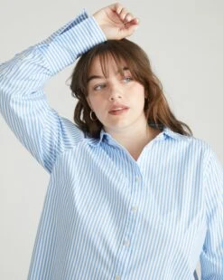 Henning X US Madison Shirt - Blue/White Stripe