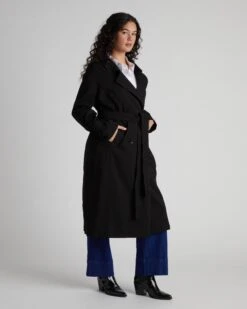 Henning X US Park Soft Trench Coat - Black 26 Henning X US Park Soft Trench Coat - Black -UNIVERSAL STANDARD USXHN1548 001 Henning X Us Park Soft Trench Black 002 0109