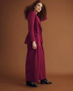 All Day Warren Double Breasted Blazer - Goji Berry -UNIVERSAL STANDARD USXHN1549 752 005