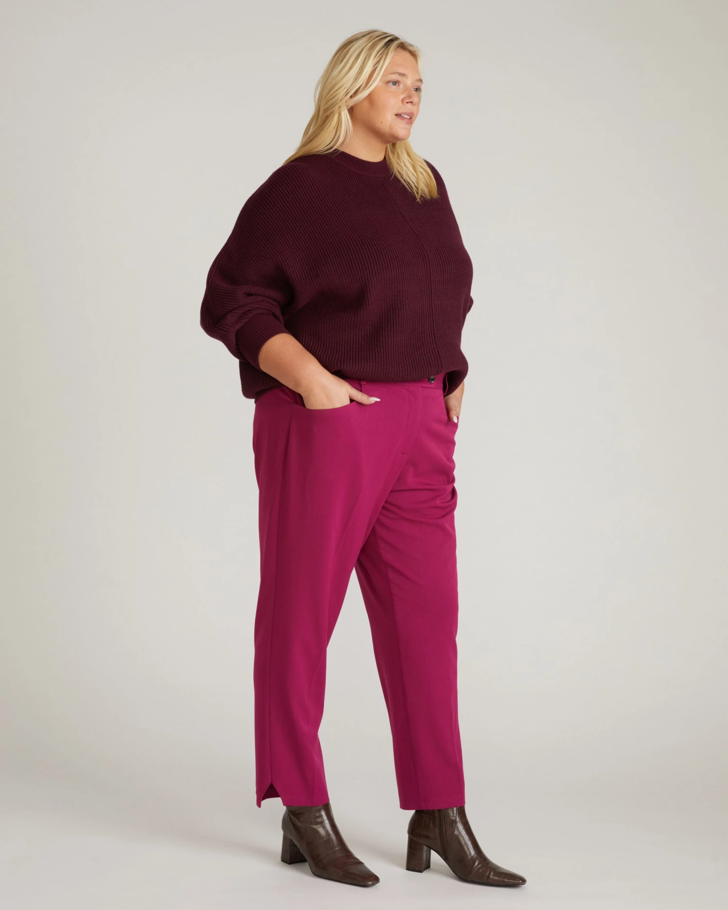 All Day Mercer Tapered Leg Pants - Goji Berry 4 All Day Mercer Tapered Leg Pants - Goji Berry - Image 2