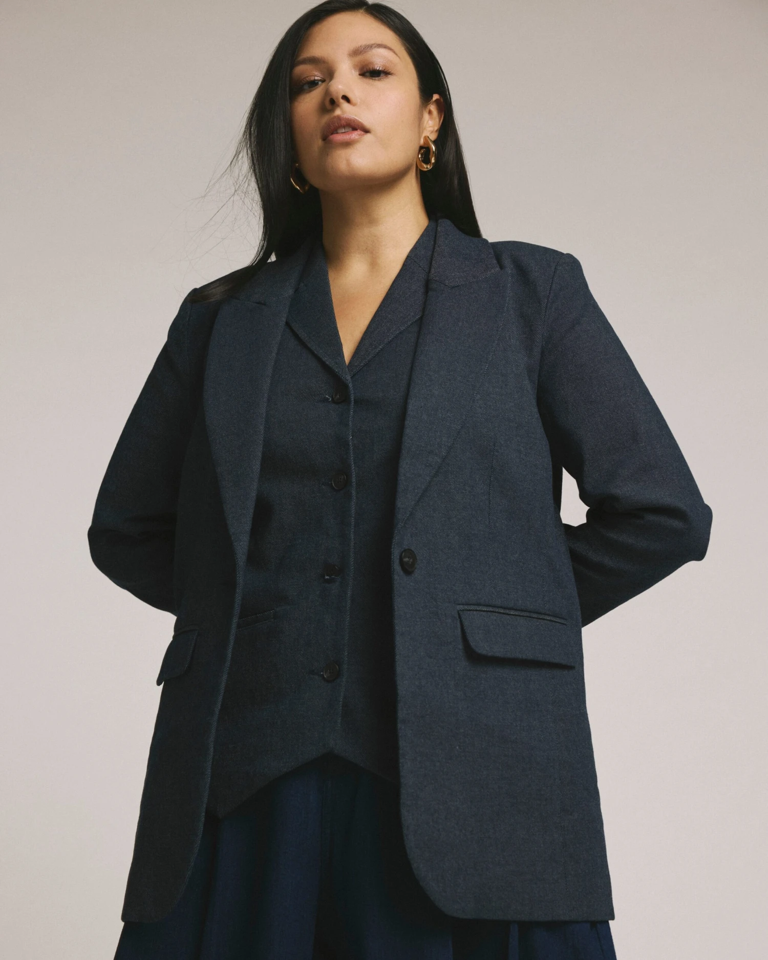 Edwin Denim Look Vest - Dark Indigo 6 Edwin Denim Look Vest - Dark Indigo - Image 4