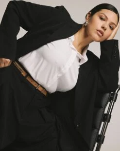 All Day Daria Blazer - Black -UNIVERSAL STANDARD US JAN25 EDI SHOT09 129