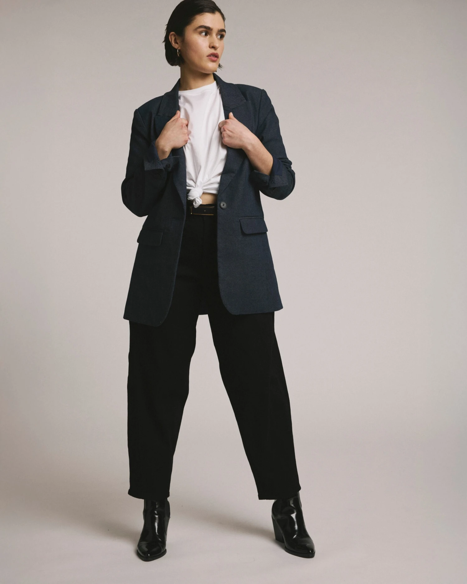 Percy Tailored Denim Look Blazer in Dark Indigo 6 Percy Tailored Denim Look Blazer in Dark Indigo - Image 4