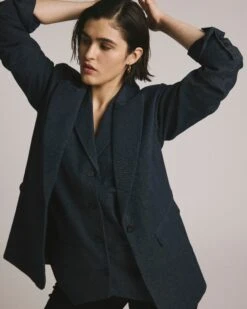 Percy Tailored Denim Look Blazer in Dark Indigo 15 Percy Tailored Denim Look Blazer in Dark Indigo -UNIVERSAL STANDARD US JAN25 EDI SHOT17 119