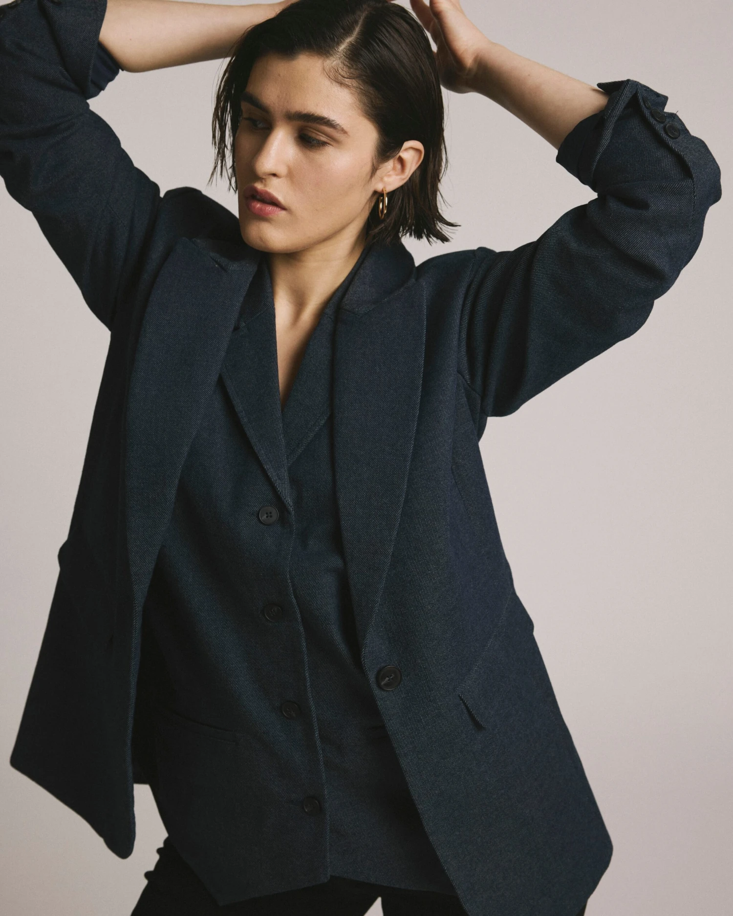 Percy Tailored Denim Look Blazer in Dark Indigo 7 Percy Tailored Denim Look Blazer in Dark Indigo - Image 5