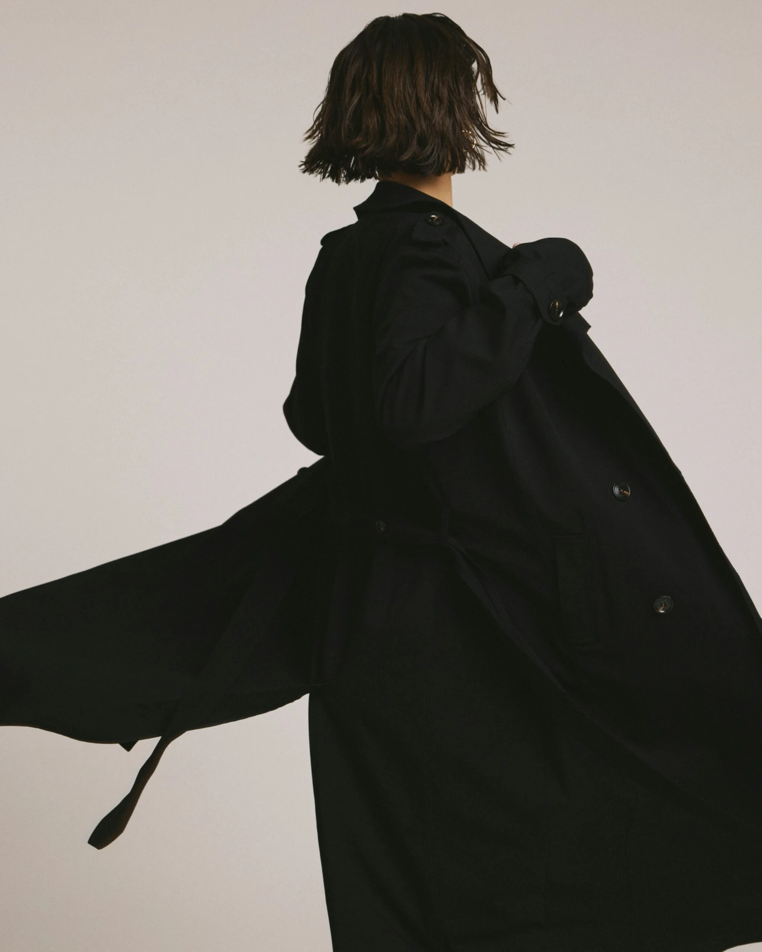 Henning X US Park Soft Trench Coat - Black 16 Henning X US Park Soft Trench Coat - Black - Image 14