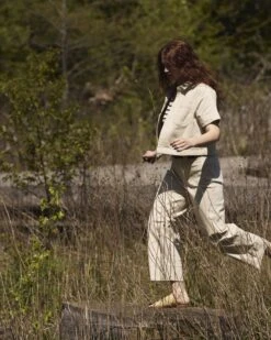 Claudia Ecru High Rise Wide Leg Stretch Jeans -UNIVERSAL STANDARD US MAY25 EDI SHOT 03 074