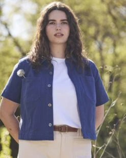 Flynn Short Sleeve Denim Shacket - French Blue 15 Flynn Short Sleeve Denim Shacket - French Blue -UNIVERSAL STANDARD US MAY25 EDI SHOT 24 005