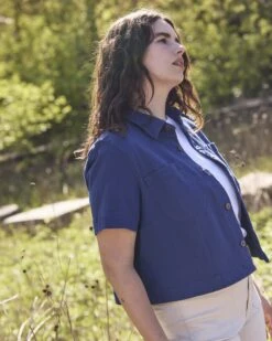 Flynn Short Sleeve Denim Shacket - French Blue 11 Flynn Short Sleeve Denim Shacket - French Blue -UNIVERSAL STANDARD US MAY25 EDI SHOT 24 037