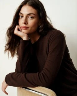 Savvy Double Knit Sweater Cardigan - Espresso -UNIVERSAL STANDARD US September Sweaters0256