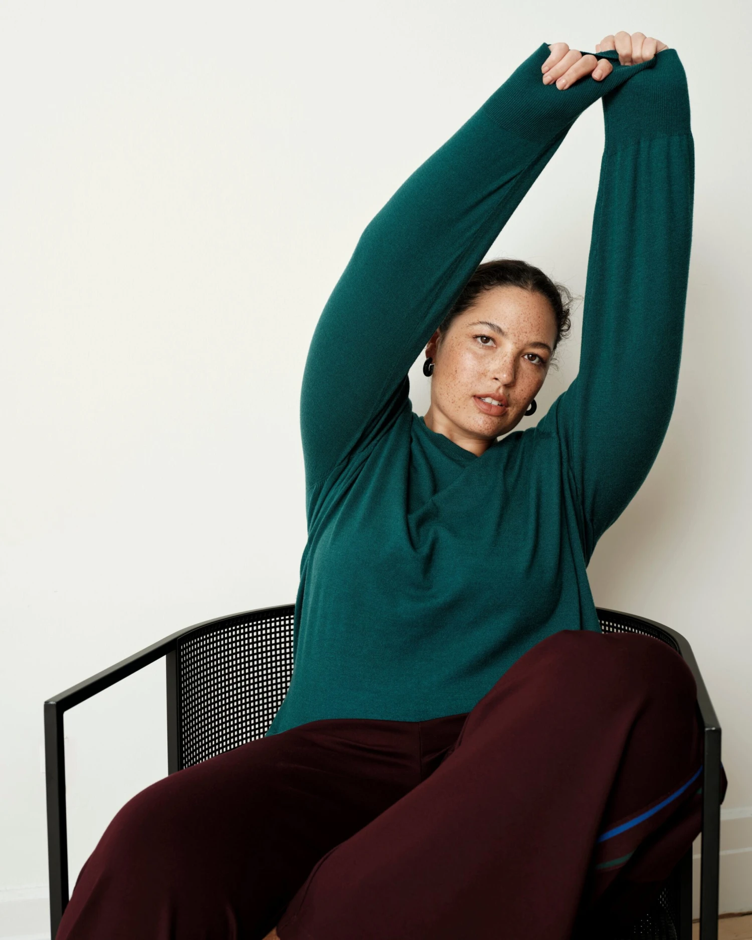 Savvy Fine Knit Crew Sweater - Botanic | Lightweight Fall Pullover 3 Savvy Fine Knit Crew Sweater - Botanic | Lightweight Fall Pullover