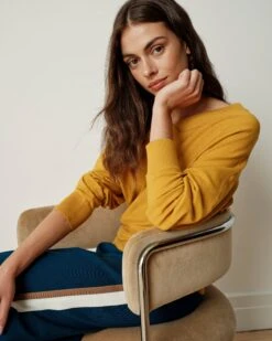 Savvy Fine Knit Sweater Blouse - Mustard 11 Savvy Fine Knit Sweater Blouse - Mustard -UNIVERSAL STANDARD US September Sweaters0491