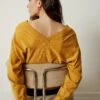 Savvy Fine Knit Sweater Blouse - Mustard 2 Savvy Fine Knit Sweater Blouse - Mustard -UNIVERSAL STANDARD US September Sweaters0524