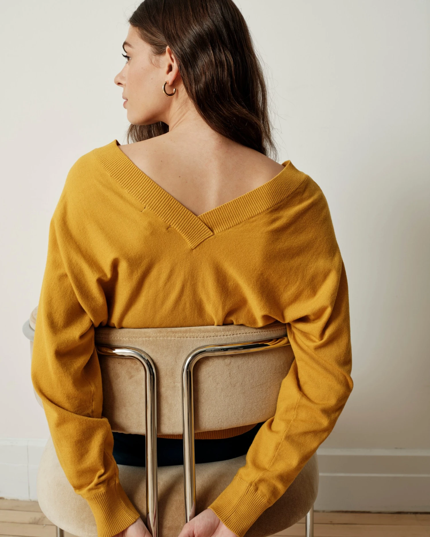 Savvy Fine Knit Sweater Blouse - Mustard 3 Savvy Fine Knit Sweater Blouse - Mustard