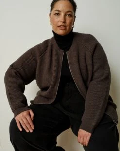 Graphite Zip Cardigan - Premium Better-Than-Wool Men's Sweater