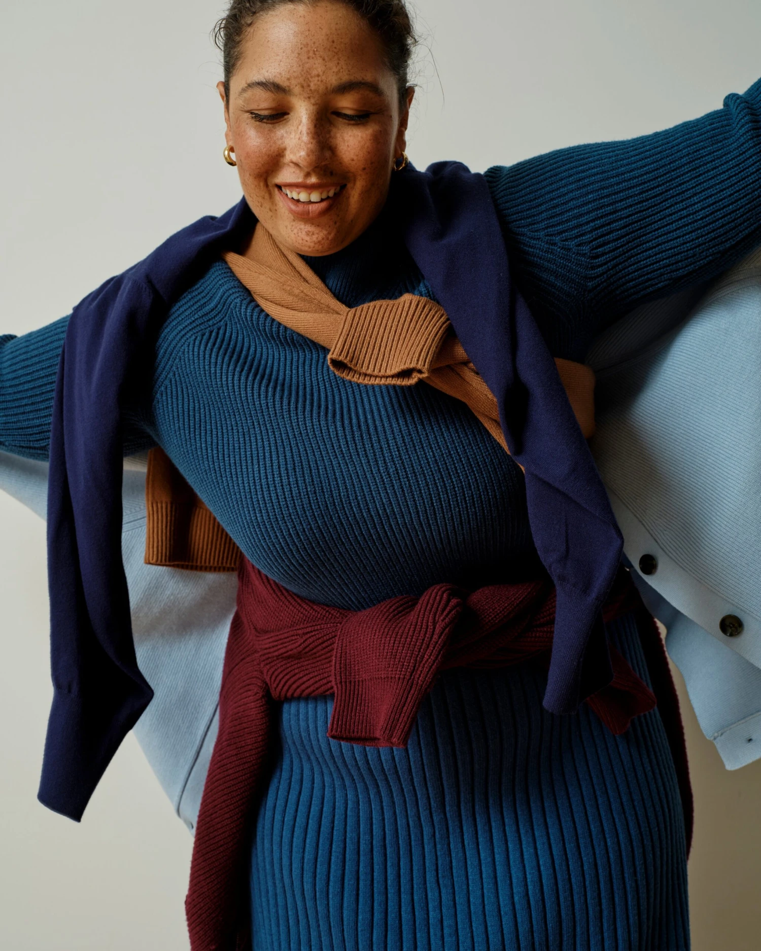 Wrap Neck Sweater for Women - Deep Teal Cozy Knit Pullover 10 Wrap Neck Sweater for Women - Deep Teal Cozy Knit Pullover - Image 8