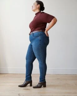 High Rise Skinny Jeans - Seine 30 Inch True Blue Stretch Denim -UNIVERSAL STANDARD US September Sweaters1037copy