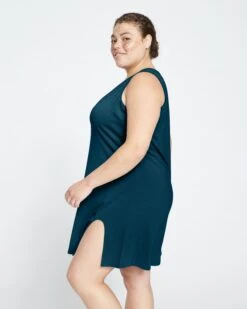 UltimateS Meko Nightie in Deep Sea - Ultra-Soft Modal Sleep Dress -UNIVERSAL STANDARD UW Jersey Meko Nightie DeepSea USLG0086B 259 003