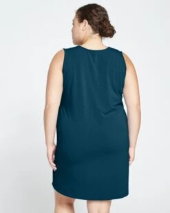 UltimateS Meko Nightie in Deep Sea - Ultra-Soft Modal Sleep Dress -UNIVERSAL STANDARD UW Jersey Meko Nightie DeepSea USLG0086B 259 004