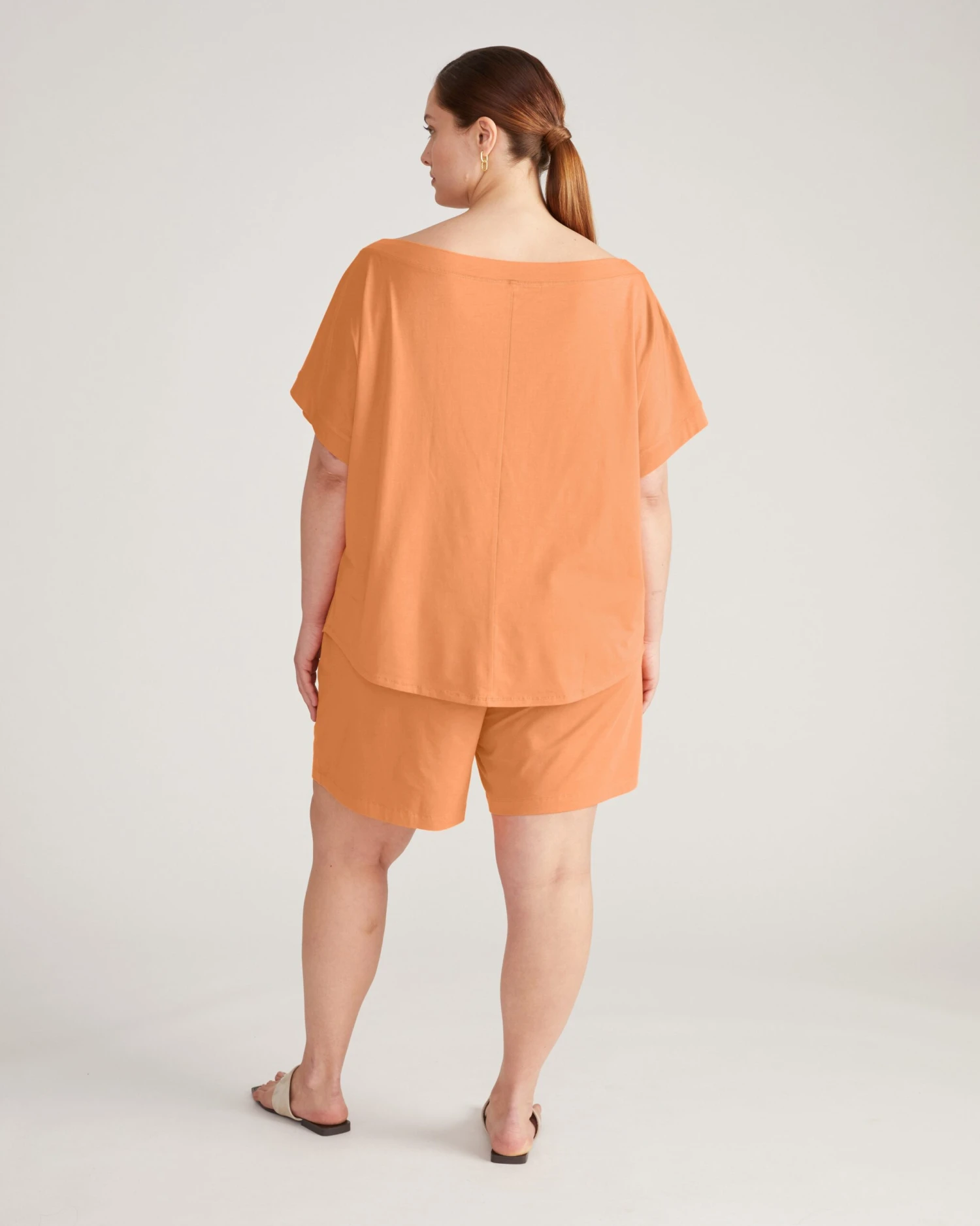 UltimateS Dolci Short Sleeve Top - Sustainable Loungewear in Melon 5 UltimateS Dolci Short Sleeve Top - Sustainable Loungewear in Melon - Image 3