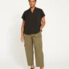 Karlee Stretch Cotton Twill Cargo Pants - Ivy 1 Karlee Stretch Cotton Twill Cargo Pants - Ivy -UNIVERSAL STANDARD V Neck Top Black USTO1177 001 001 003 1