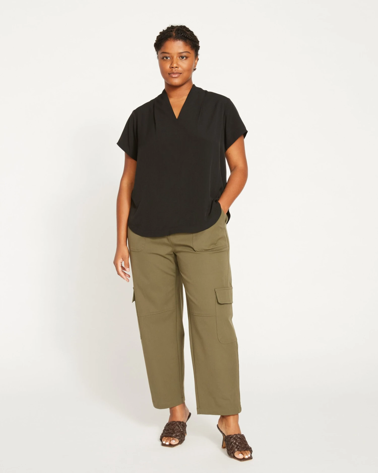 Better-Than-Silk V-Neck Top - Black 3 Better-Than-Silk V-Neck Top - Black