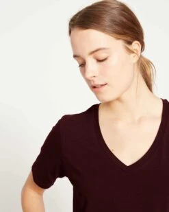 Premium Peruvian Cotton V-Neck T-Shirt - Black Cherry V Rex Edition