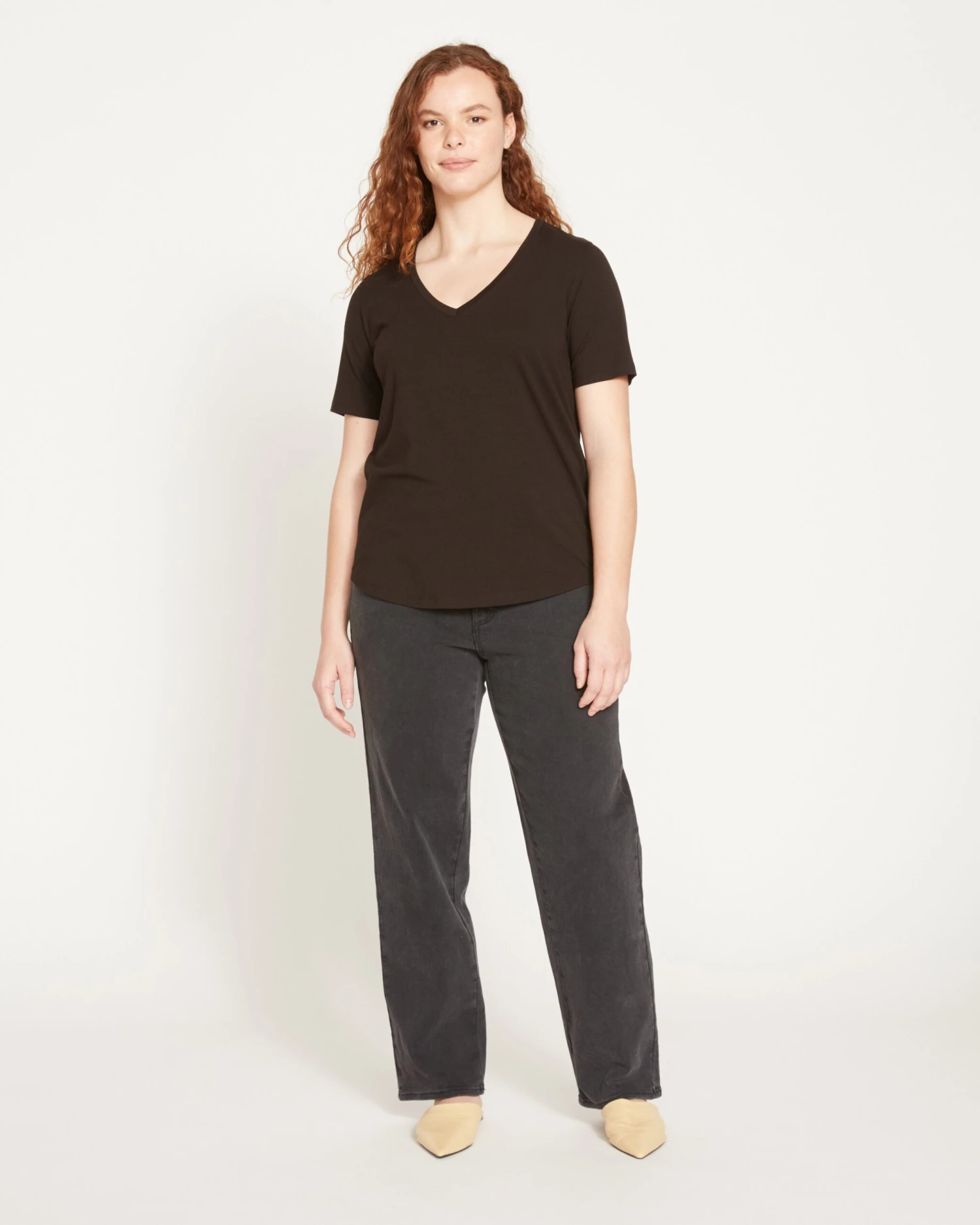 Premium Peruvian Cotton V-Neck Tee - Slim Fit Black 4 Premium Peruvian Cotton V-Neck Tee - Slim Fit Black - Image 2