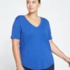 Premium Peruvian Cotton V-Neck T-Shirt - Lapis V Rex -UNIVERSAL STANDARD V Rex Lapis US10013V 464 001 069