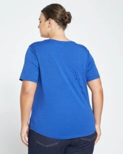 Premium Peruvian Cotton V-Neck T-Shirt - Lapis V Rex -UNIVERSAL STANDARD V Rex Lapis US10013V 464 004 084