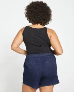 ComfortDenim Marche Shorts - Dark Indigo -UNIVERSAL STANDARD Weekend Shorts Dark Indigo USPA0977S 008 004 041