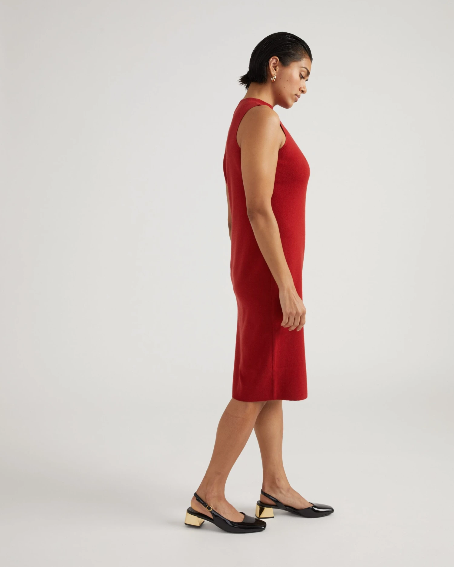 Double Knit Sweater Dress - Vineyard Tailored Midi 4 Double Knit Sweater Dress - Vineyard Tailored Midi - Image 2