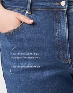 High Rise Straight Leg Jeans - 31 Inch Inseam - Aged Indigo -UNIVERSAL STANDARD etta pdp product image blue 1