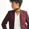 Lennox Collarless Ponte Blazer - Black Cherry -UNIVERSAL STANDARD lennox collarless ponte blazer black cherry MAIN