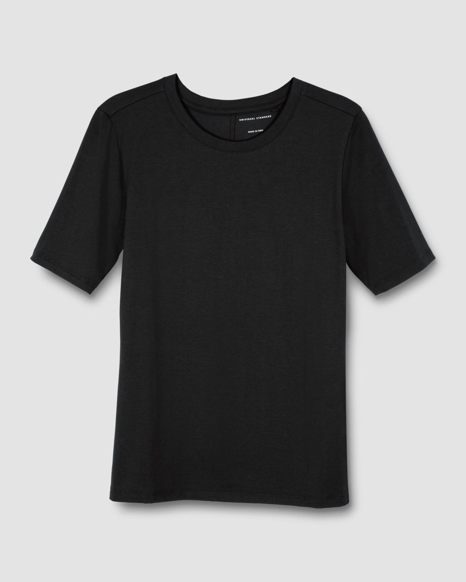 Maia Black Stovepipe Sleeve Tee: The Elevated Pima Cotton Essential 4 Maia Black Stovepipe Sleeve Tee: The Elevated Pima Cotton Essential - Image 2