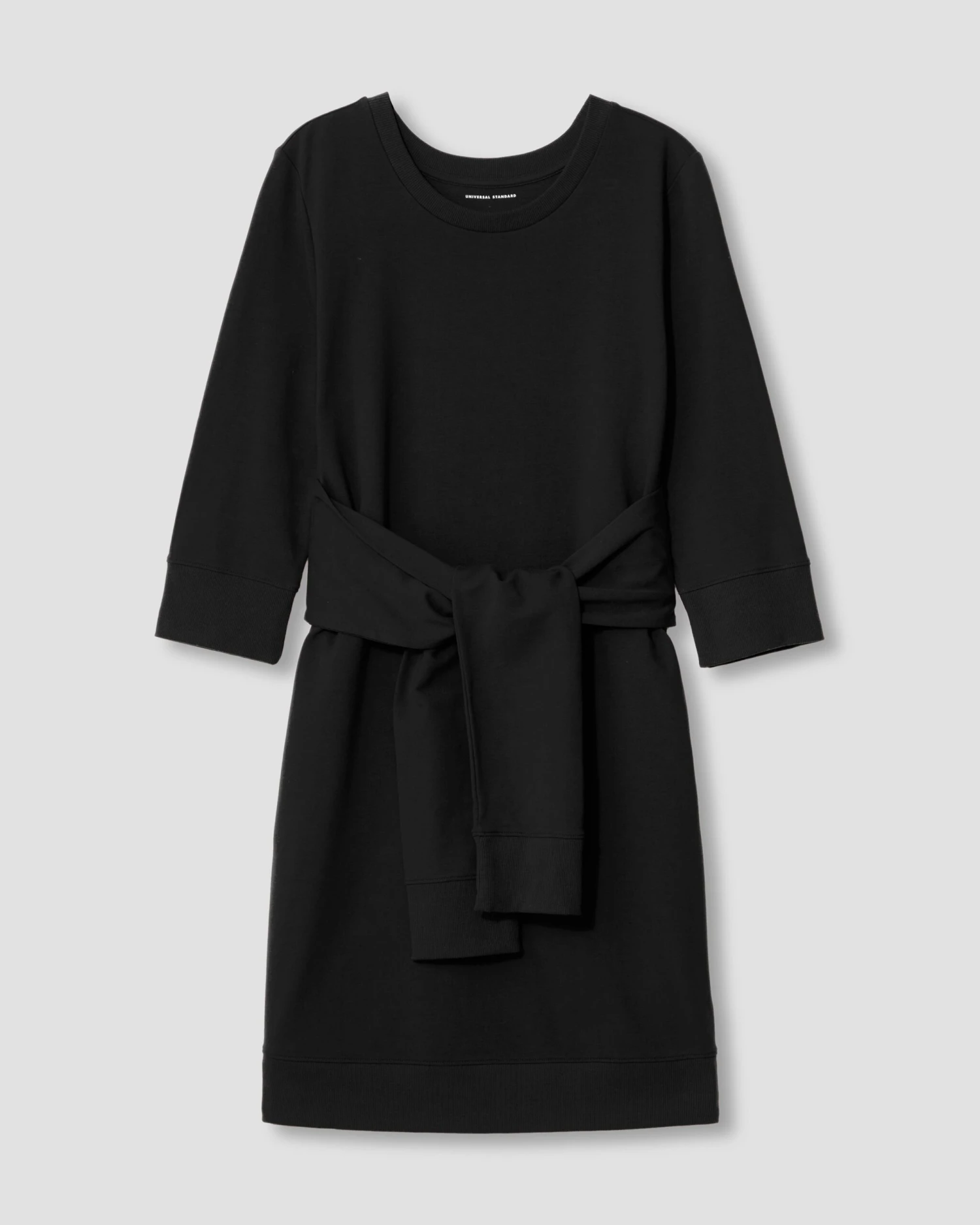 Misa Tie Sweatshirt Dress - Black 6 Misa Tie Sweatshirt Dress - Black - Image 4