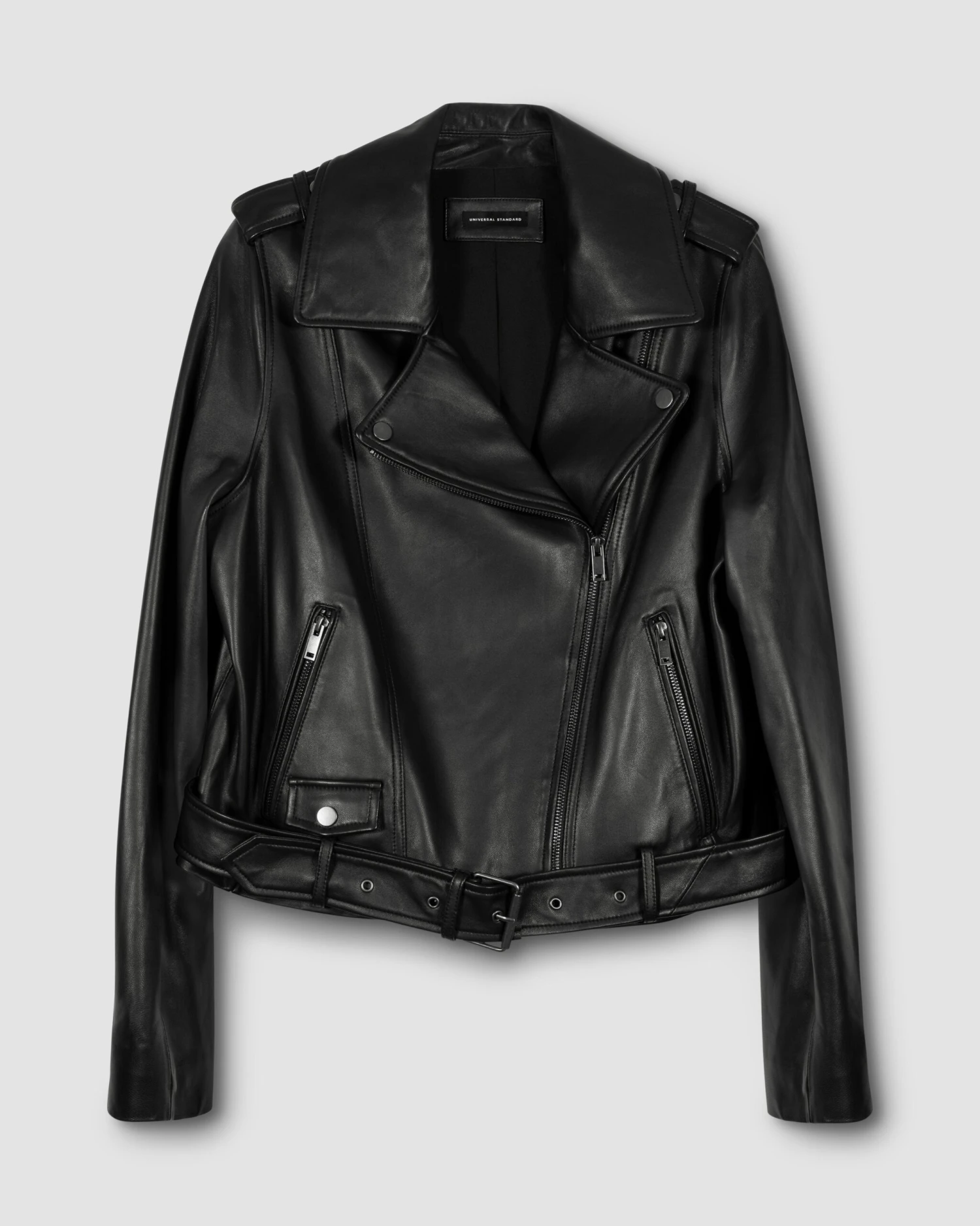 Leeron Leather Moto Jacket - Black Premium Genuine Leather Biker 4 Leeron Leather Moto Jacket - Black Premium Genuine Leather Biker - Image 2