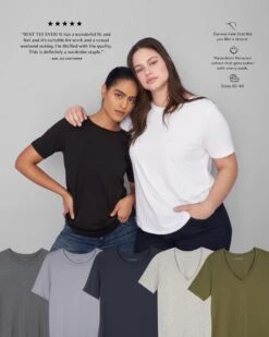 Petite White T-Shirt - Perfect Proportions Cotton Tee Rex -UNIVERSAL STANDARD pdp2 a1de2544 4dfd 483c aa24 426bd7383be4