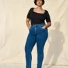 High Rise Skinny Jeans - Seine 32 Inch - True Blue -UNIVERSAL STANDARD seine high rise skinny jeans 32 inch true blue MAIN