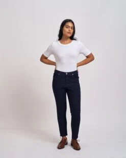 Mid Rise Skinny Jeans - Seine 27 Inch Inseam (Dark Indigo)