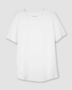 Premium White Peruvian Cotton Tee - The Ultimate Fit T-Shirt -UNIVERSAL STANDARD tee rex white US10013 RGB r2