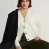 Ultra-Soft Cream Knit Cardigan - Washable Cashmere Alternative 2 Ultra-Soft Cream Knit Cardigan - Washable Cashmere Alternative -UNIVERSAL STANDARD wool cardigan